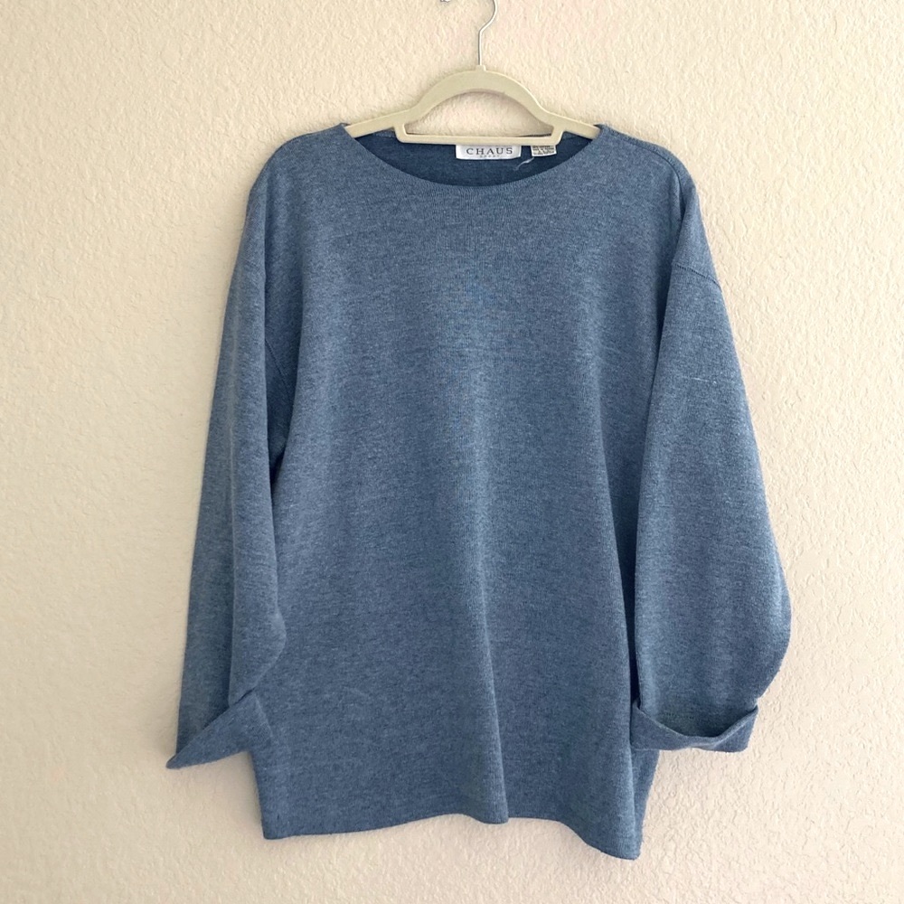 NWOT Chaus Heather Blue Pullover